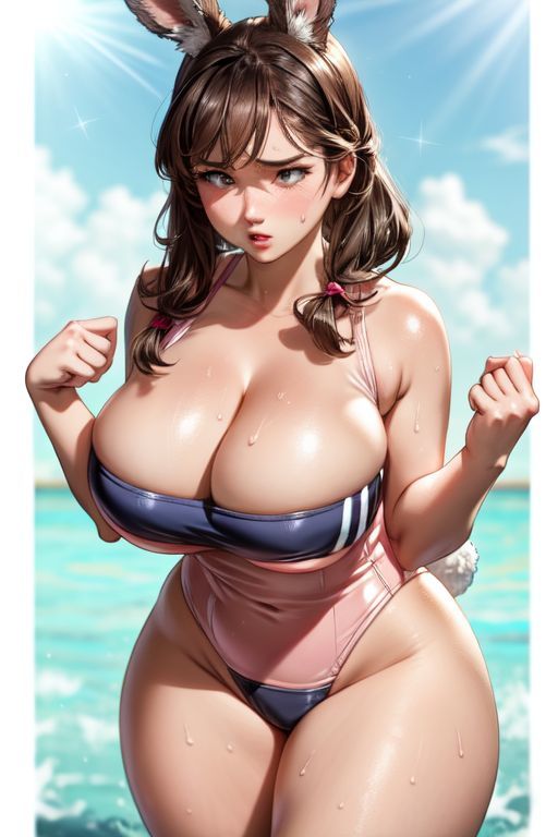 爆乳AIグリス水着1 サンプル8ページ目