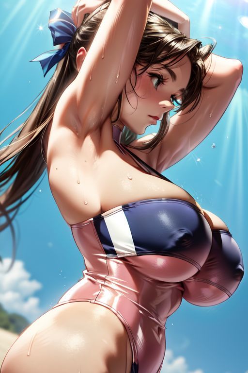 爆乳AIグリス水着1 サンプル10ページ目