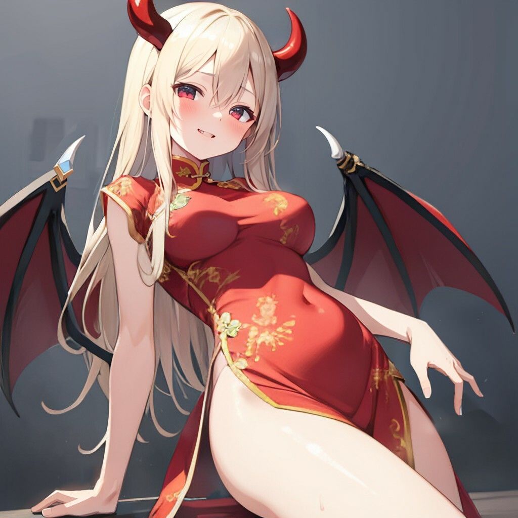 チャイナドレス風悪魔っ娘さん サンプル3ページ目