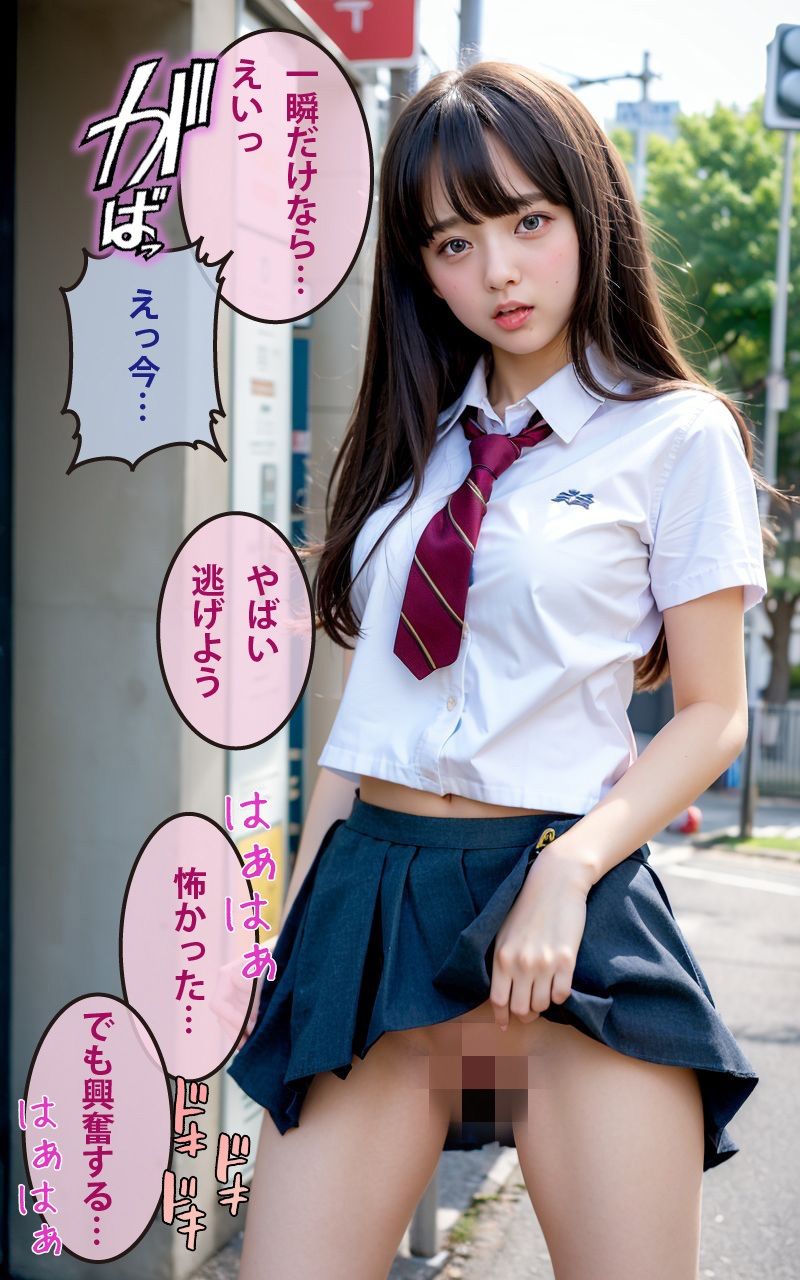 露出J◯の初めての援交 サンプル2ページ目