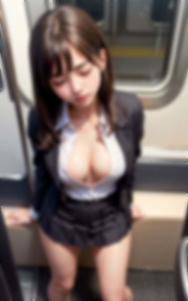 電車で寝ちゃった無防備なあの子を...？ サンプル4ページ目