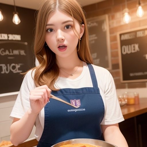 カフェで働く女性（セリフなし AI画像集） サンプル2ページ目