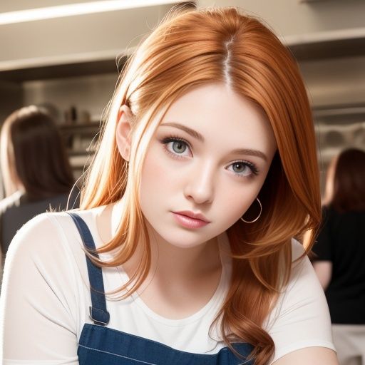 カフェで働く女性（セリフなし AI画像集） サンプル4ページ目