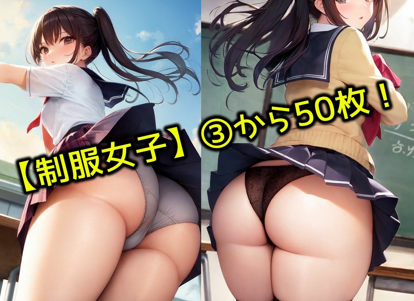 【ど迫力】制服女子のパンチラ集 サンプル6ページ目