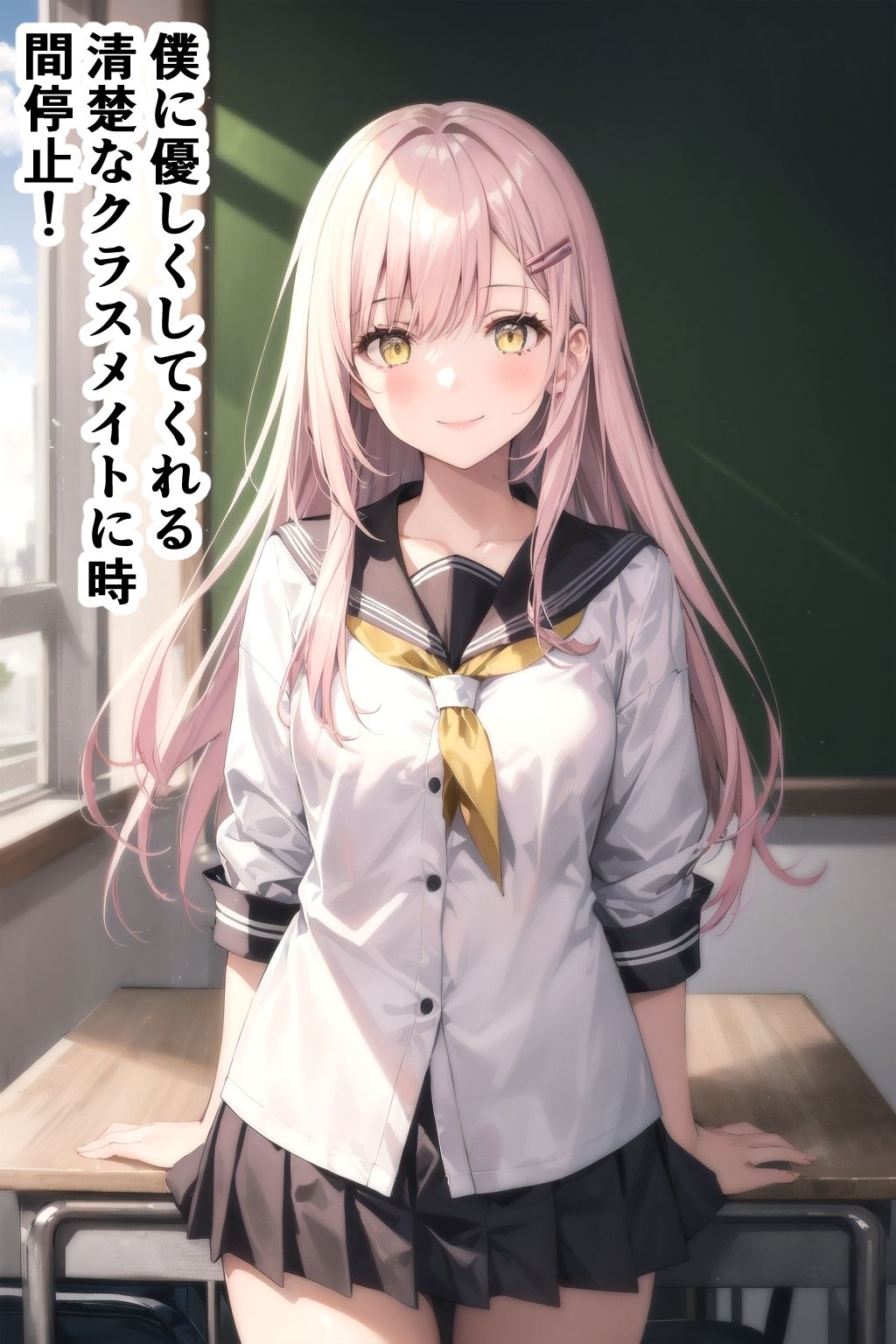 ［イラスト集］［200枚↑］［時間停止］［ぶっかけ］ 時間停止を使わざるを得ない_清楚系クラスメイト編 サンプル1ページ目