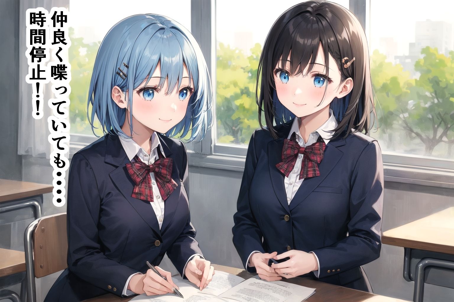 ［イラスト集］［200枚↑］［時間停止］［ぶっかけ］ 時間停止を使わざるを得ない_清楚系クラスメイト編 サンプル3ページ目