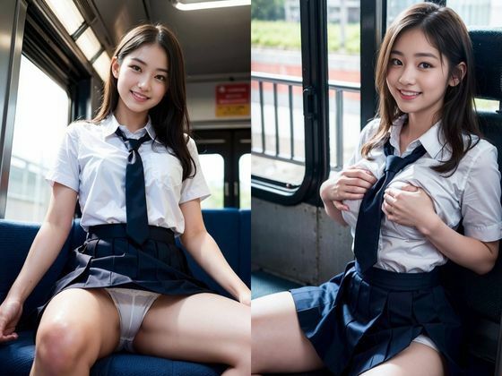 女子校生の羞恥露出公開撮影 サンプル2ページ目