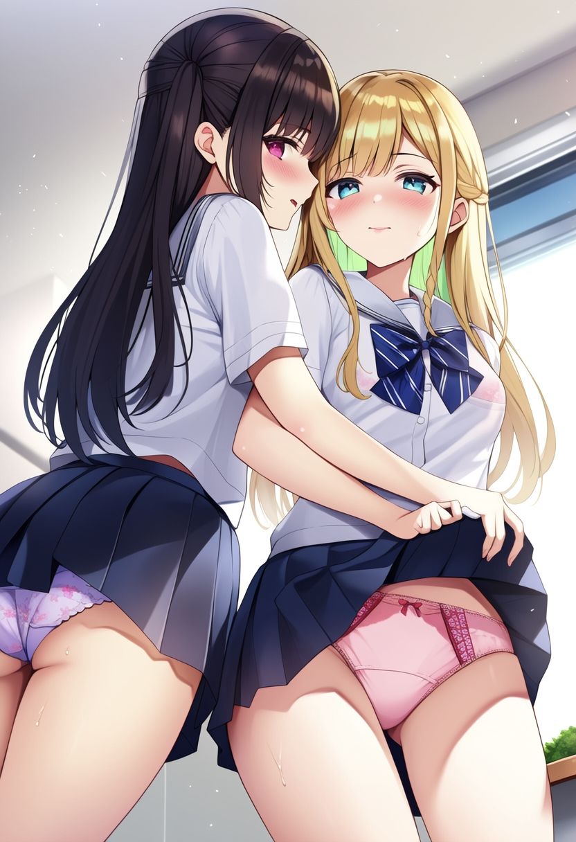 百合の美女たちがいちゃいちゃしてる日常イラスト集200枚（舐め合い・デート・制服・クリスマス） サンプル1ページ目
