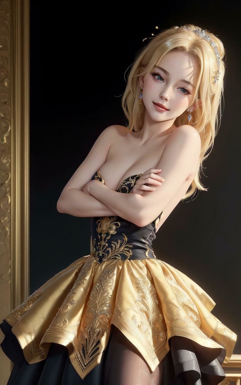 AI美女写真集Vol.91:ドレス美女ティナ19歳 サンプル1ページ目