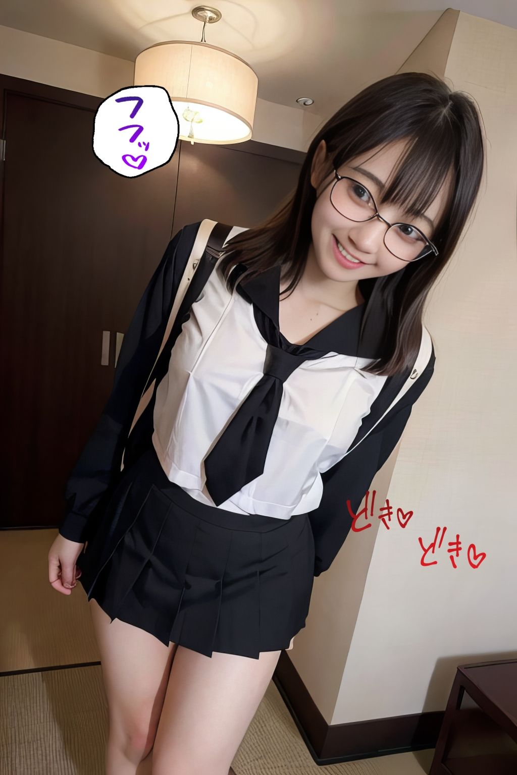 中出しされたいめがね少女 サンプル1ページ目