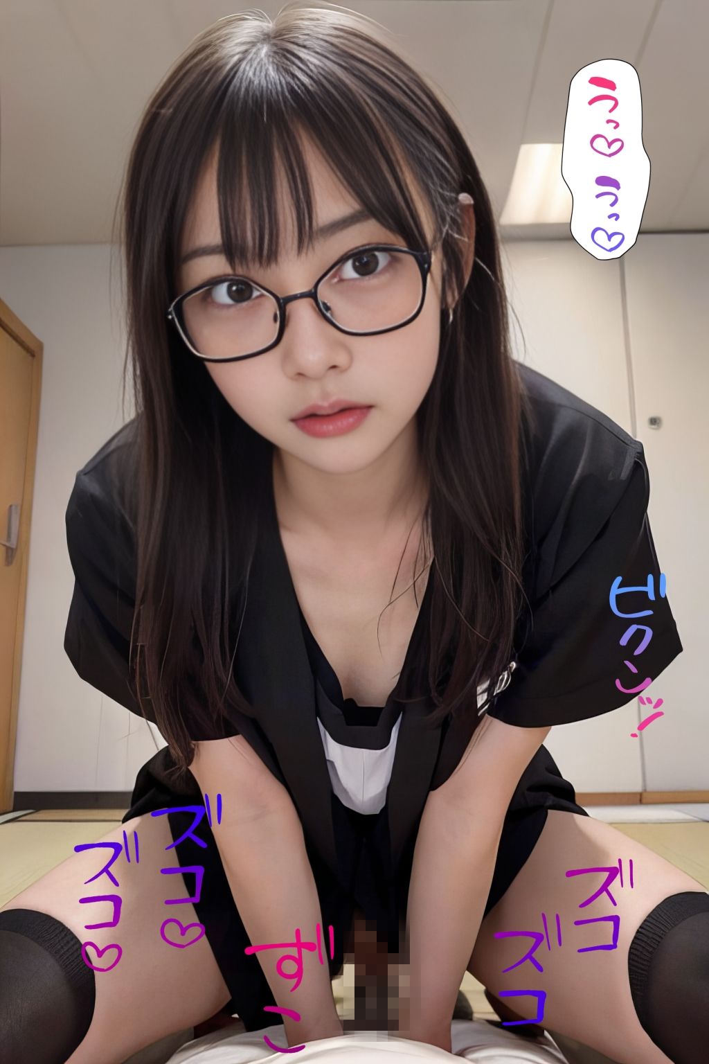 中出しされたいめがね少女 サンプル9ページ目