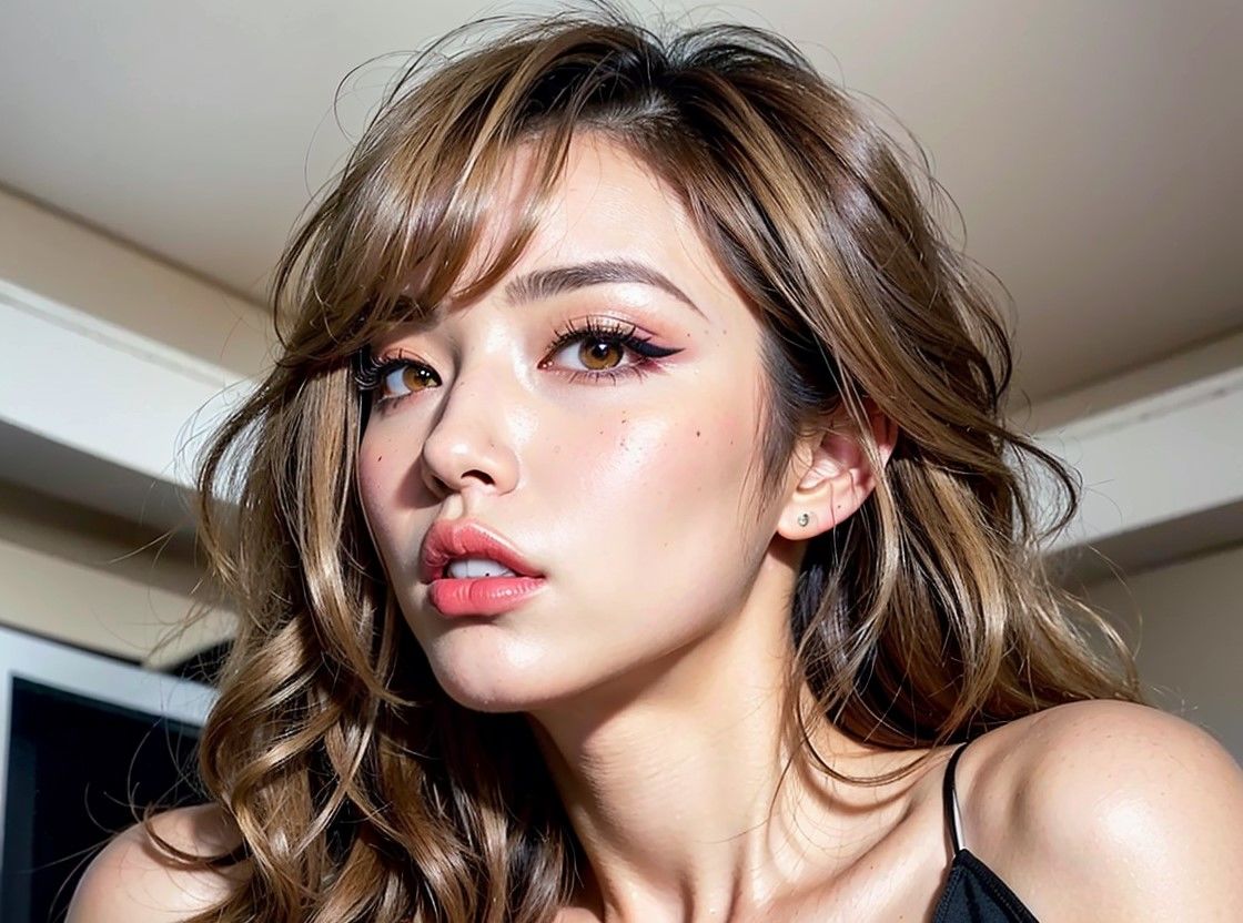 見下ろすギャルの巨乳美女【強気視線×近距離密着シチュエーション特化AIグラビア/全87P】 サンプル2ページ目