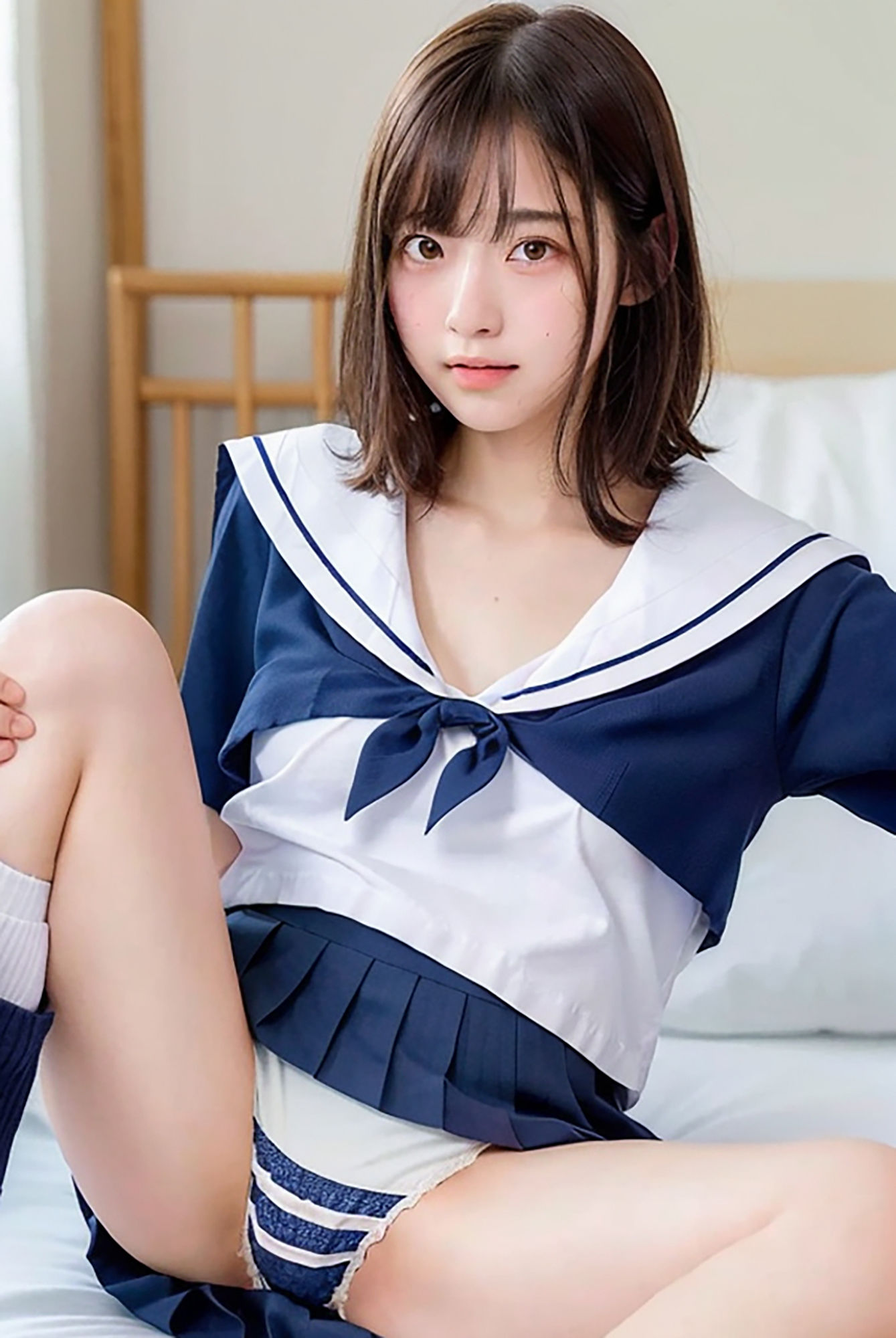 放課後にセーラー服の中身をコッソリ見せてくれる サンプル1ページ目