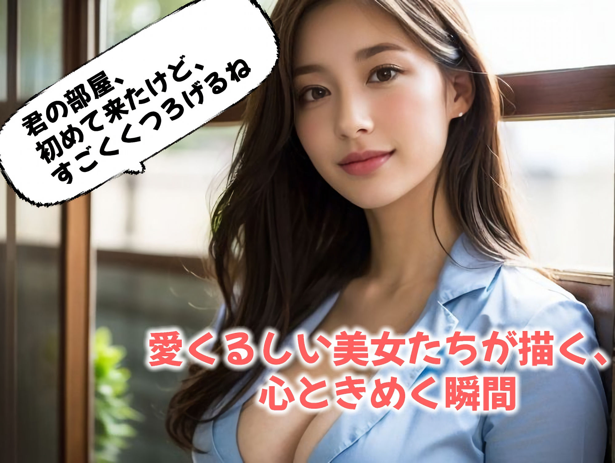 ずっと好きだった人が初めて僕の部屋に来てくれた！はじめての中出しドピュドピュS●X（全295ページ）【高画質モデル】 サンプル1ページ目