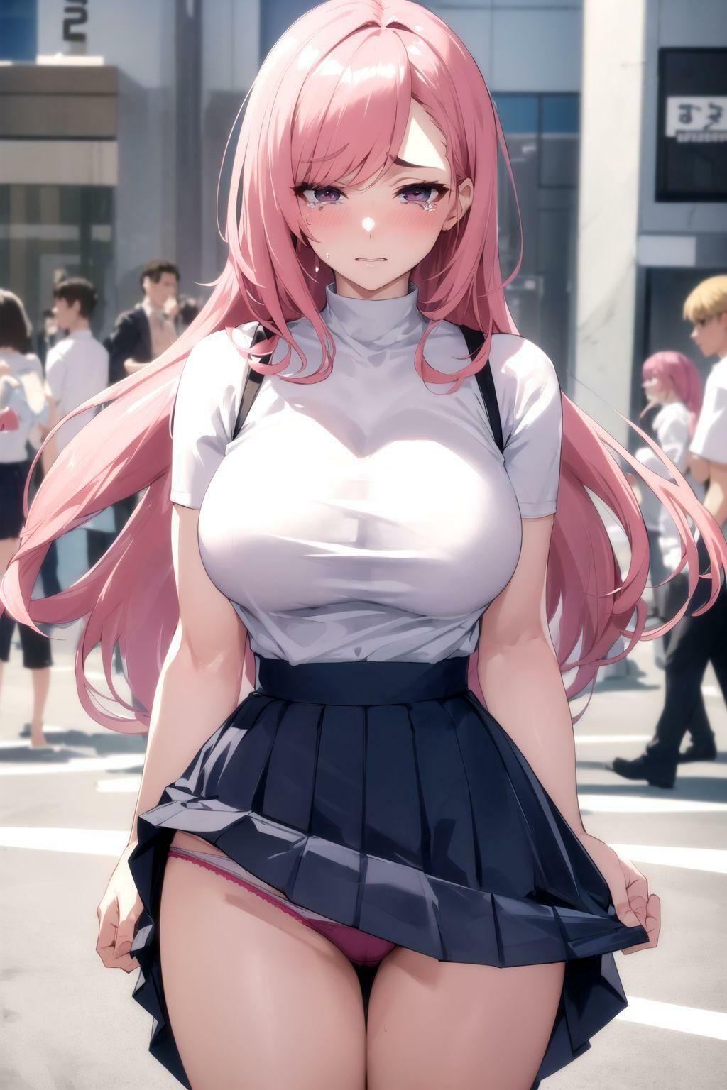 涙と絹のメロディー 泣きながらパンツを見せる 美少女たち サンプル3ページ目