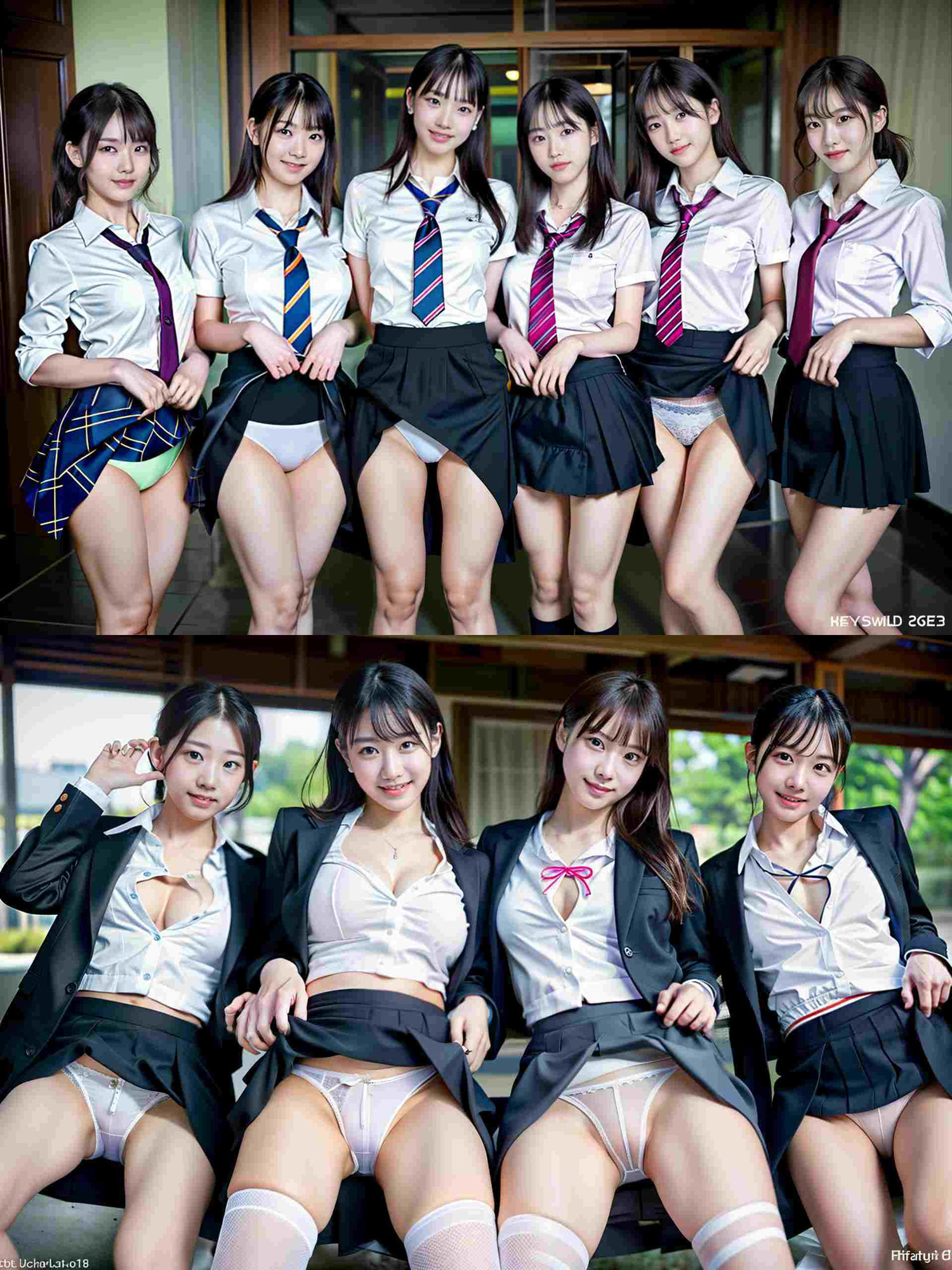 制服女子パンチラ365P！！！ サンプル1ページ目
