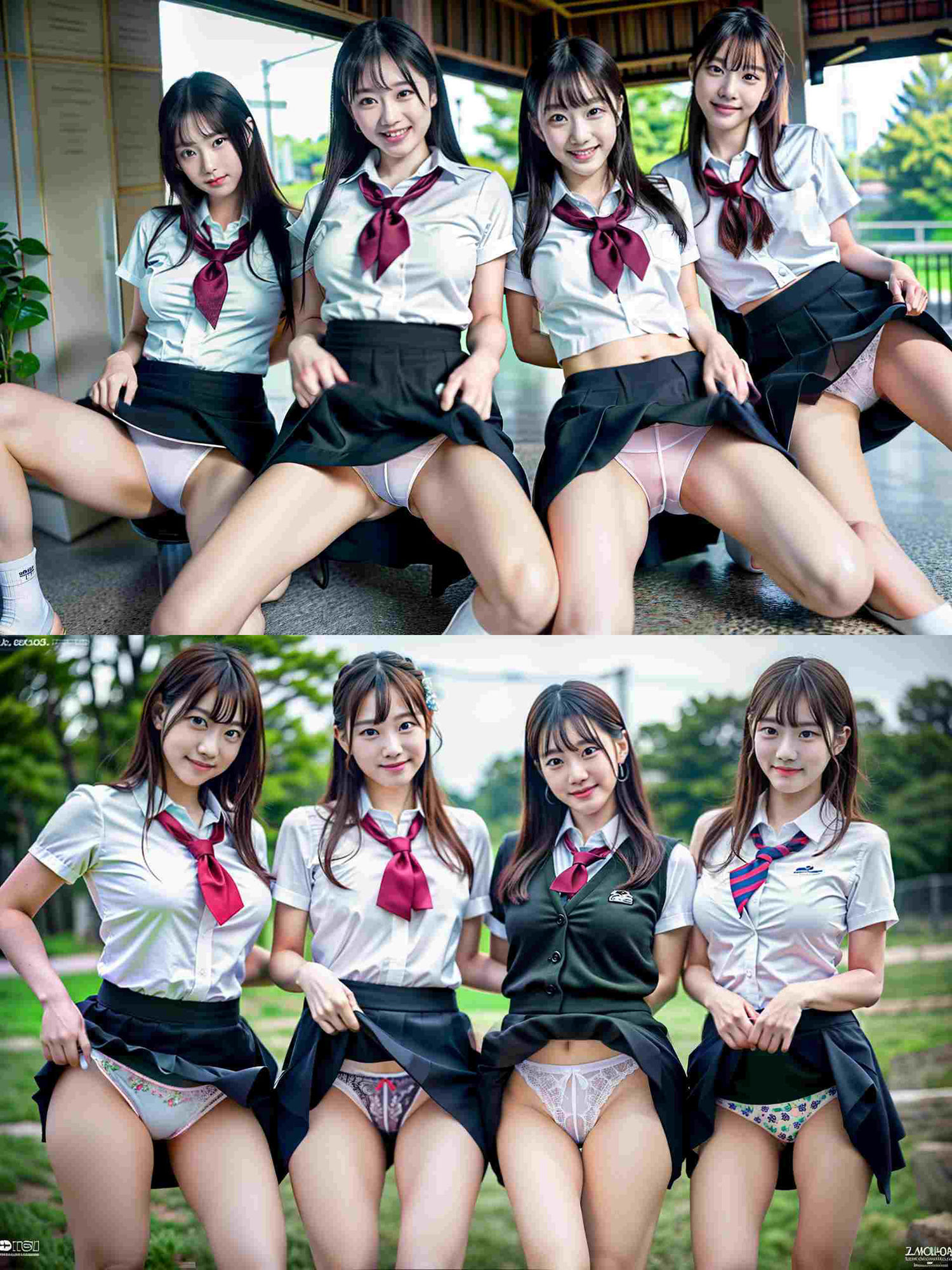 制服女子パンチラ365P！！！ サンプル2ページ目