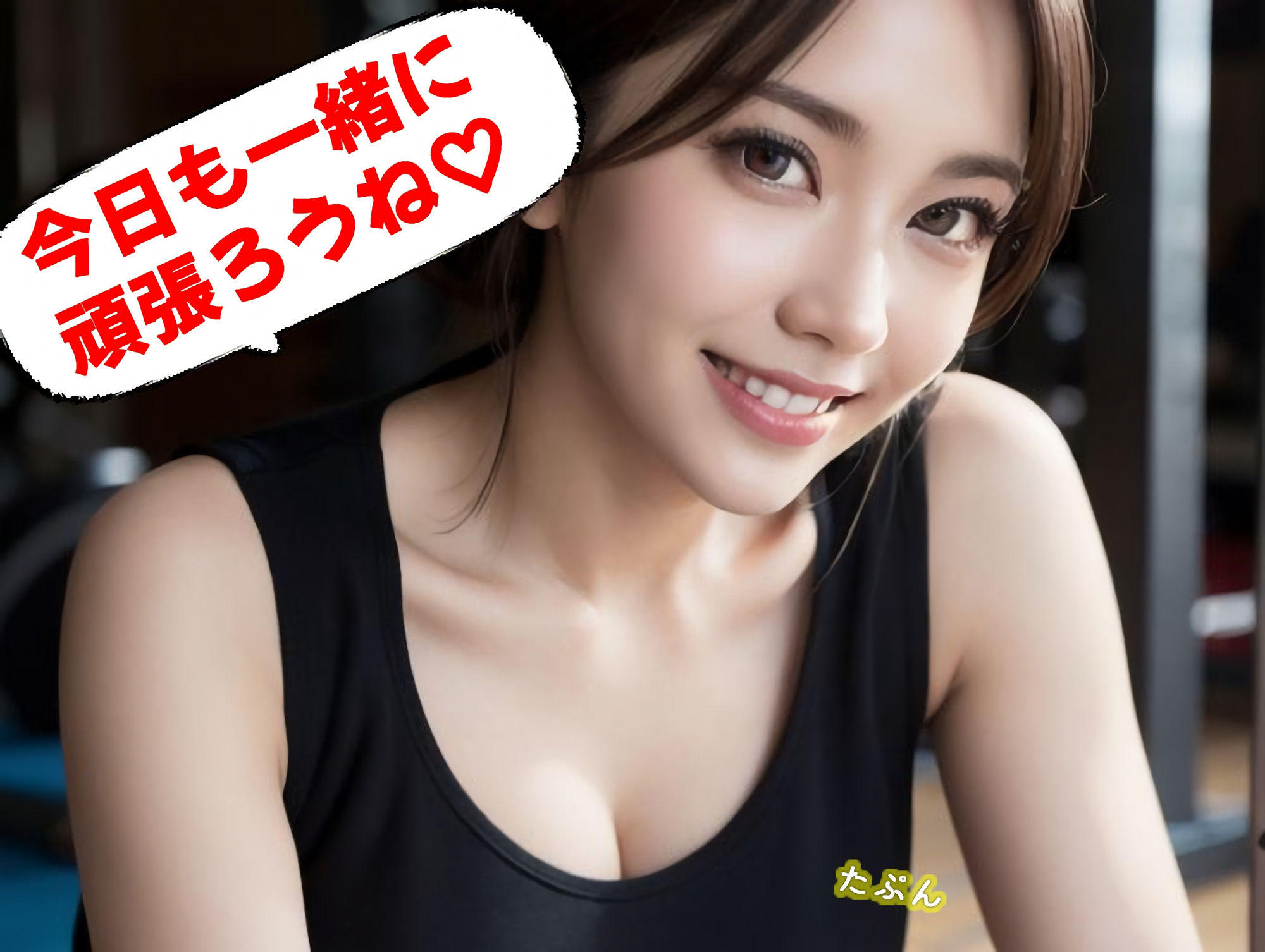 谷間がすごい！パーソナルジムで出会ったHなトレーナーとやりまくる（全293ページ）【高画質モデル】 サンプル1ページ目