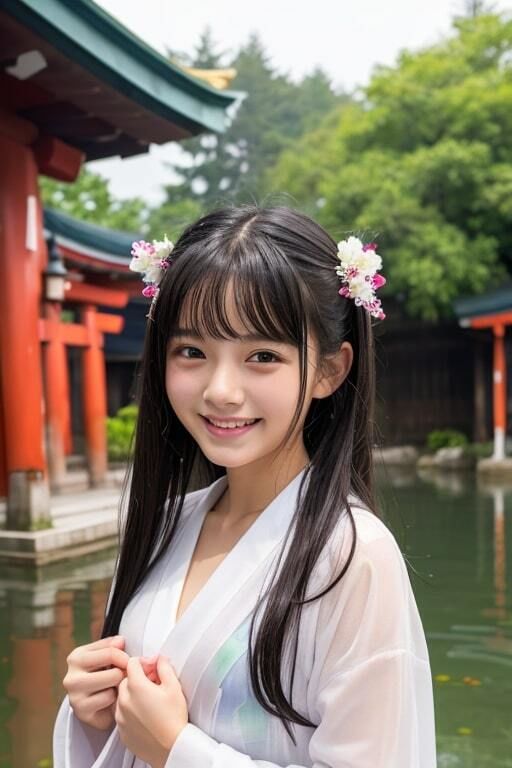 AI生成美女写真集 vol1 神社美女 サンプル7ページ目