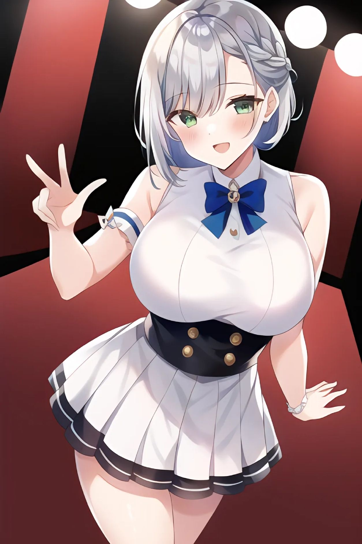 【買い切り版】バーチャル衣装故障で羞恥団長（English translation included） サンプル1ページ目