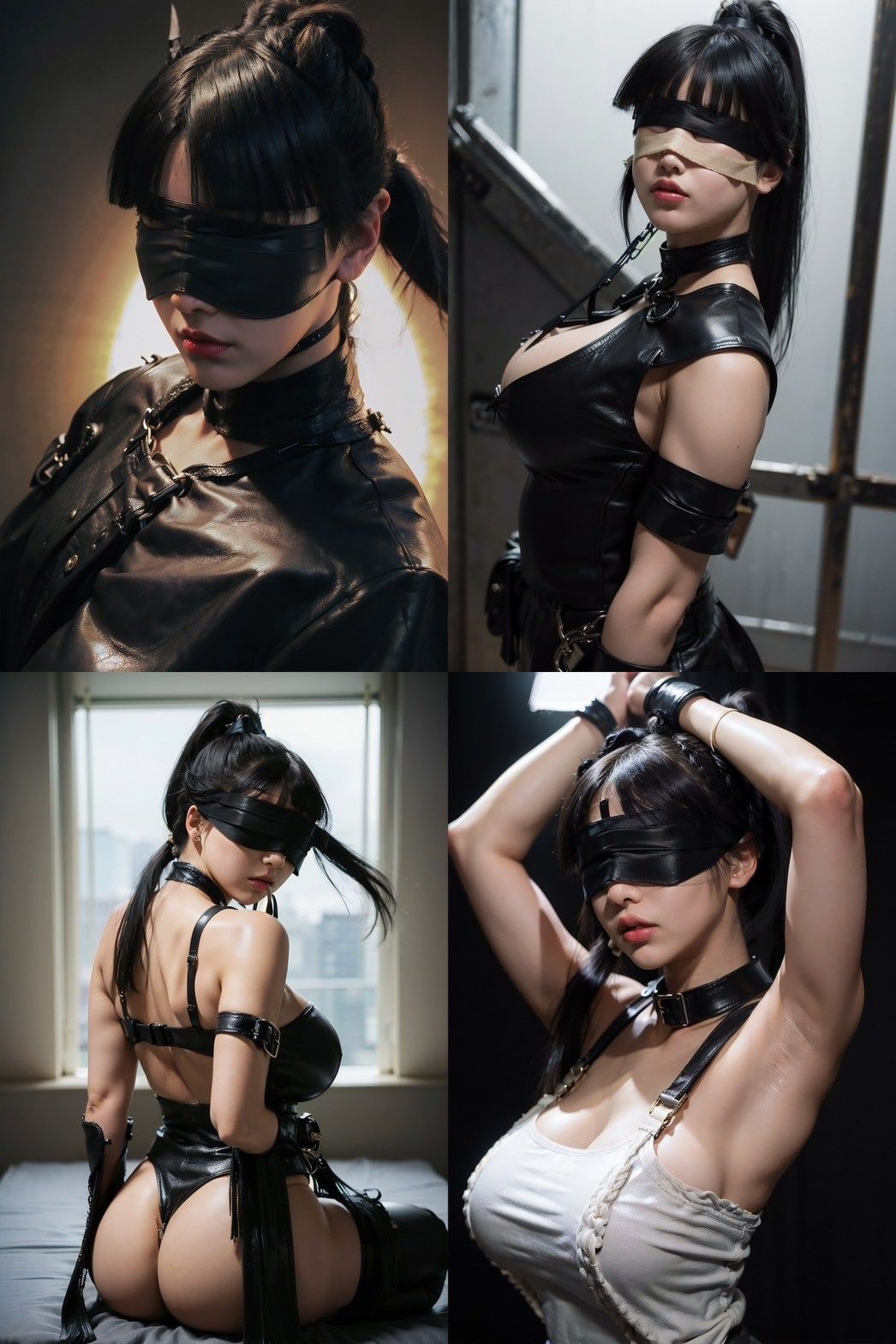 ボンデージ写真館 黒髪ポニテ編 サンプル2ページ目