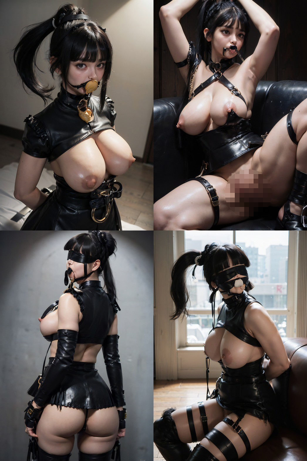 ボンデージ写真館 黒髪ポニテ編 サンプル6ページ目
