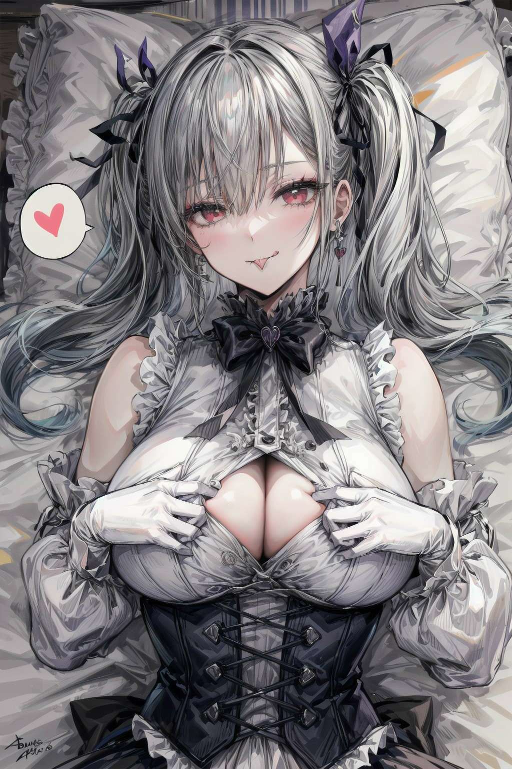 巨乳ゴシックな彼女とイチャラブセックス サンプル4ページ目
