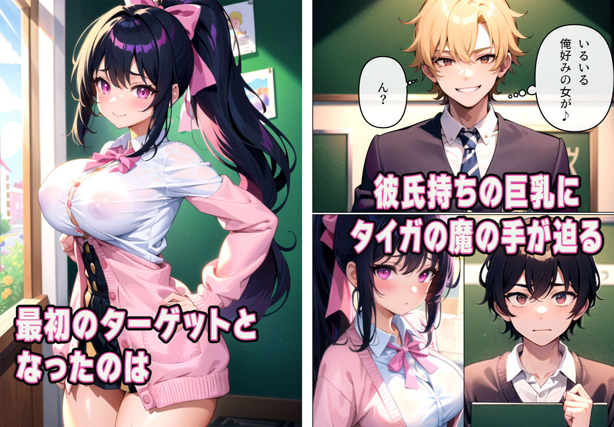 巨乳女子がヤリチン転校生に寝取られる 淫らに変えられる彼女-水瀬瑞穂編- サンプル2ページ目
