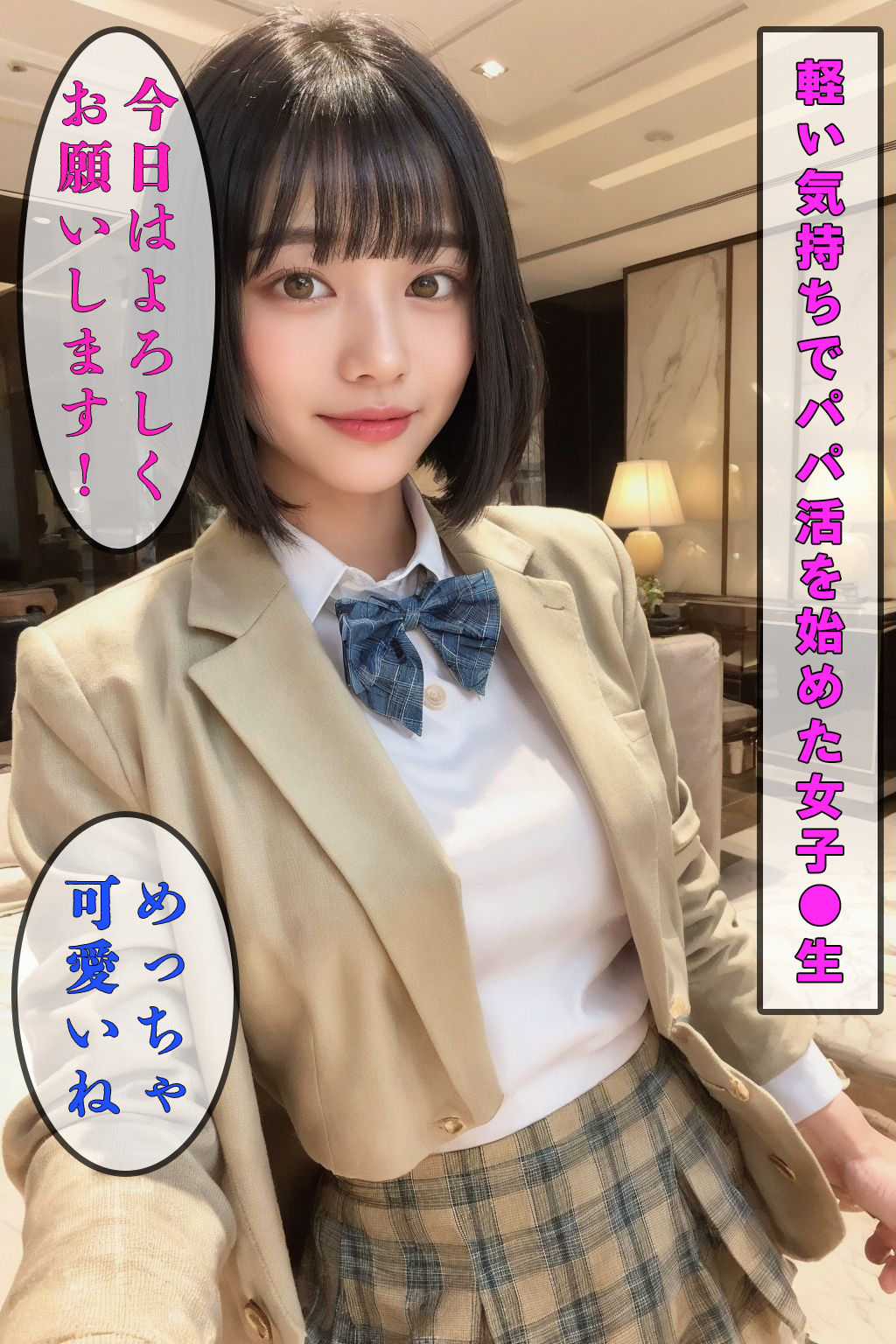 清楚系童顔〇〇がパパのデカチンに何度もイカされ完堕ち サンプル1ページ目