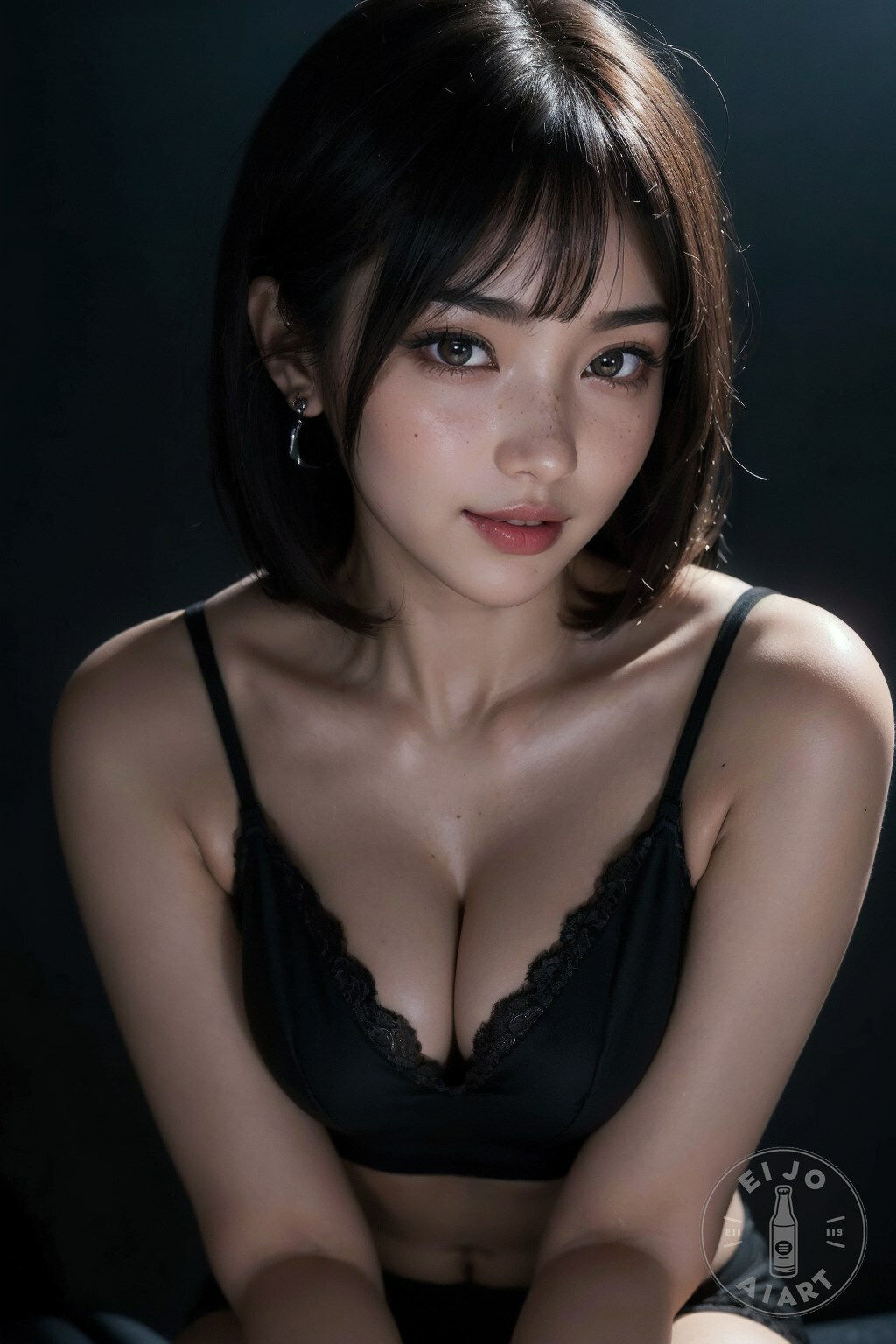 AI超美麗黒下着ヌードグラビア サンプル3ページ目
