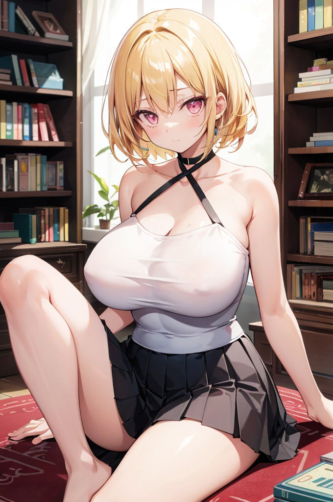 巨乳美女【妄想イラスト美女図鑑vol.22】 サンプル2ページ目