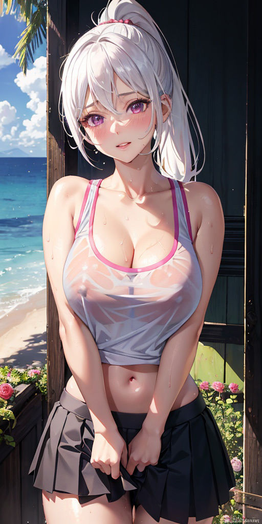 巨乳美女【妄想イラスト美女図鑑vol.23】 サンプル1ページ目