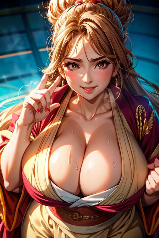 爆乳AI脱ぎかけ着物1 サンプル4ページ目