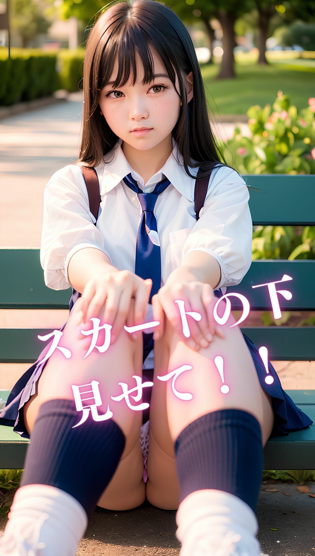 女子校生のスカートの下は汚パンツ！？ノーパン！？ サンプル2ページ目