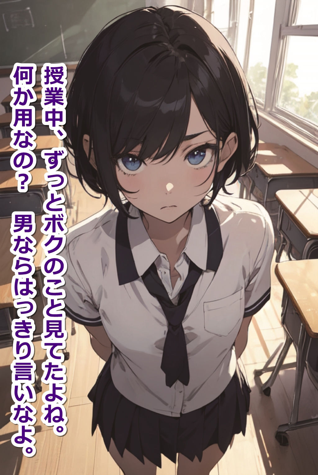 学校のボーイッシュ女子に「女に生まれて良かった」と言わせる【即オチ2コマ】 サンプル1ページ目