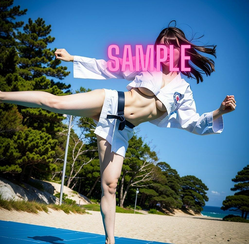 淫乱巨乳空手美少女とエッチな組手 サンプル8ページ目