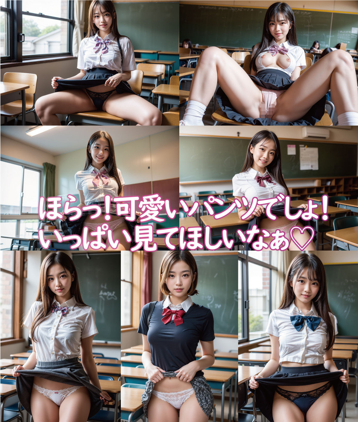 【高画質】えっちな生パンツシリーズ 2見せたがりJKちゃん サンプル5ページ目