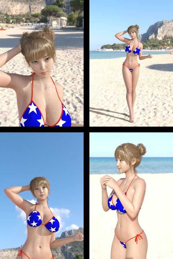 【＋All】『理想の彼女を3DCGで作ります』から生まれたバーチャルアイドル「一ノ瀬廻里（いちのせめぐり）」のグラドル撮影風写真集:Gradol_67 サンプル2ページ目