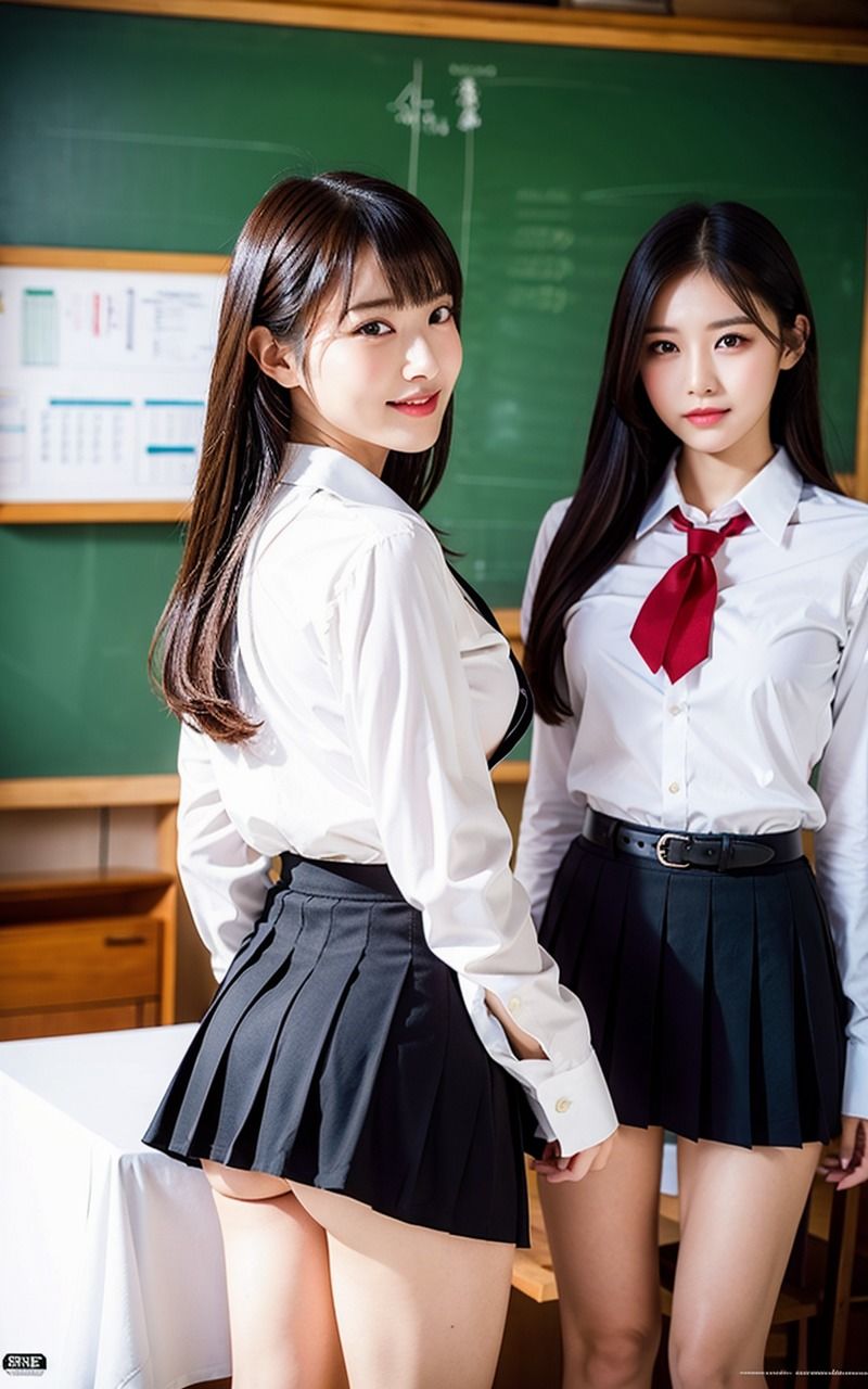 AI美女JK風グラビア女尻桃尻写真集 2巻 JKお尻100％ 揺れる丸いお尻 たなびくミニスカート 白いパンティ サンプル10ページ目