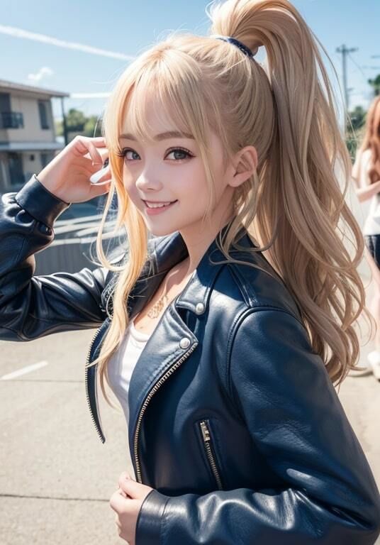 AI生成美女写真集 vol11 レザー美女 サンプル2ページ目