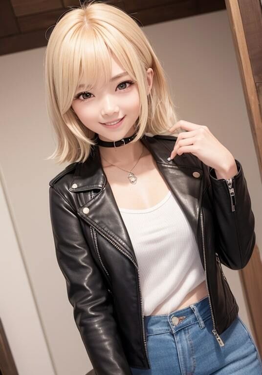 AI生成美女写真集 vol11 レザー美女 サンプル5ページ目