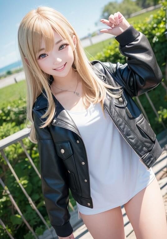 AI生成美女写真集 vol11 レザー美女 サンプル6ページ目