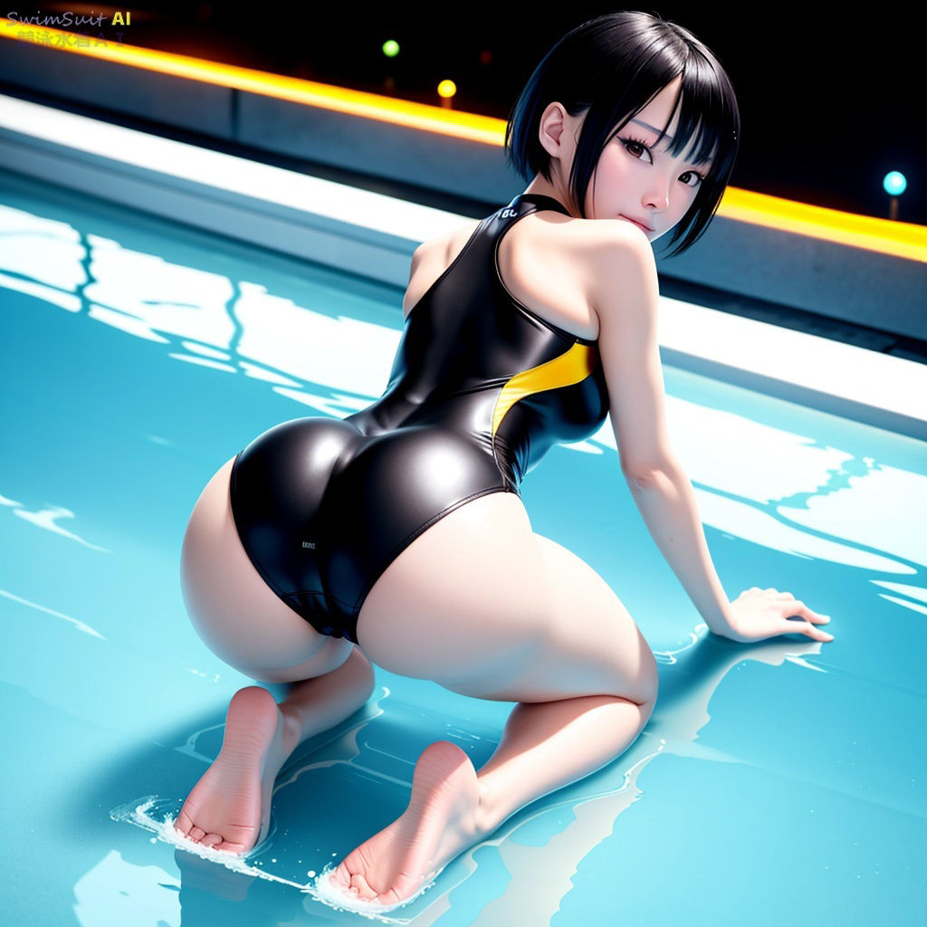 ケツは全てを解ケツする！【競泳水着AI】 サンプル4ページ目