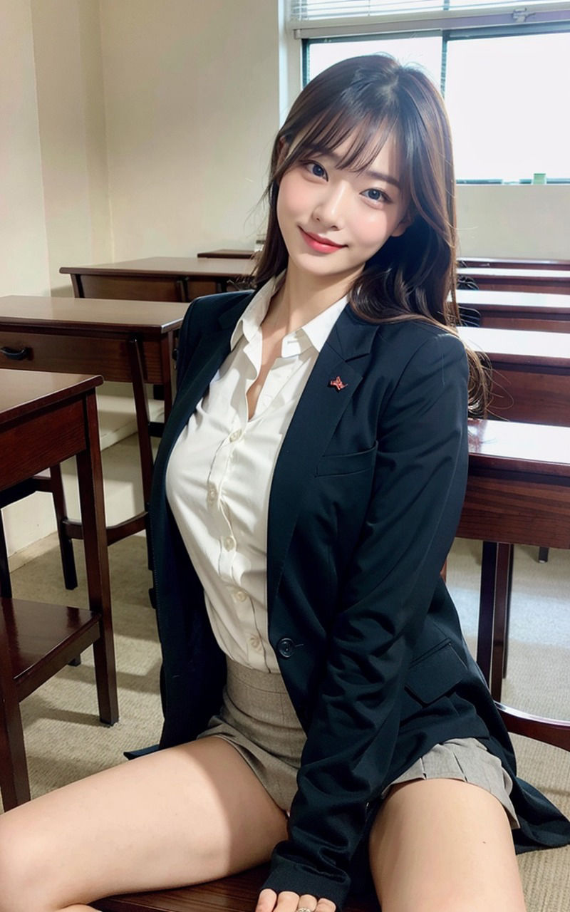 全年齢対象女子校生JK制服図鑑 1巻 Yシャツから溢れる胸の膨らみ 揺れるミニスカートからチラリ サンプル7ページ目