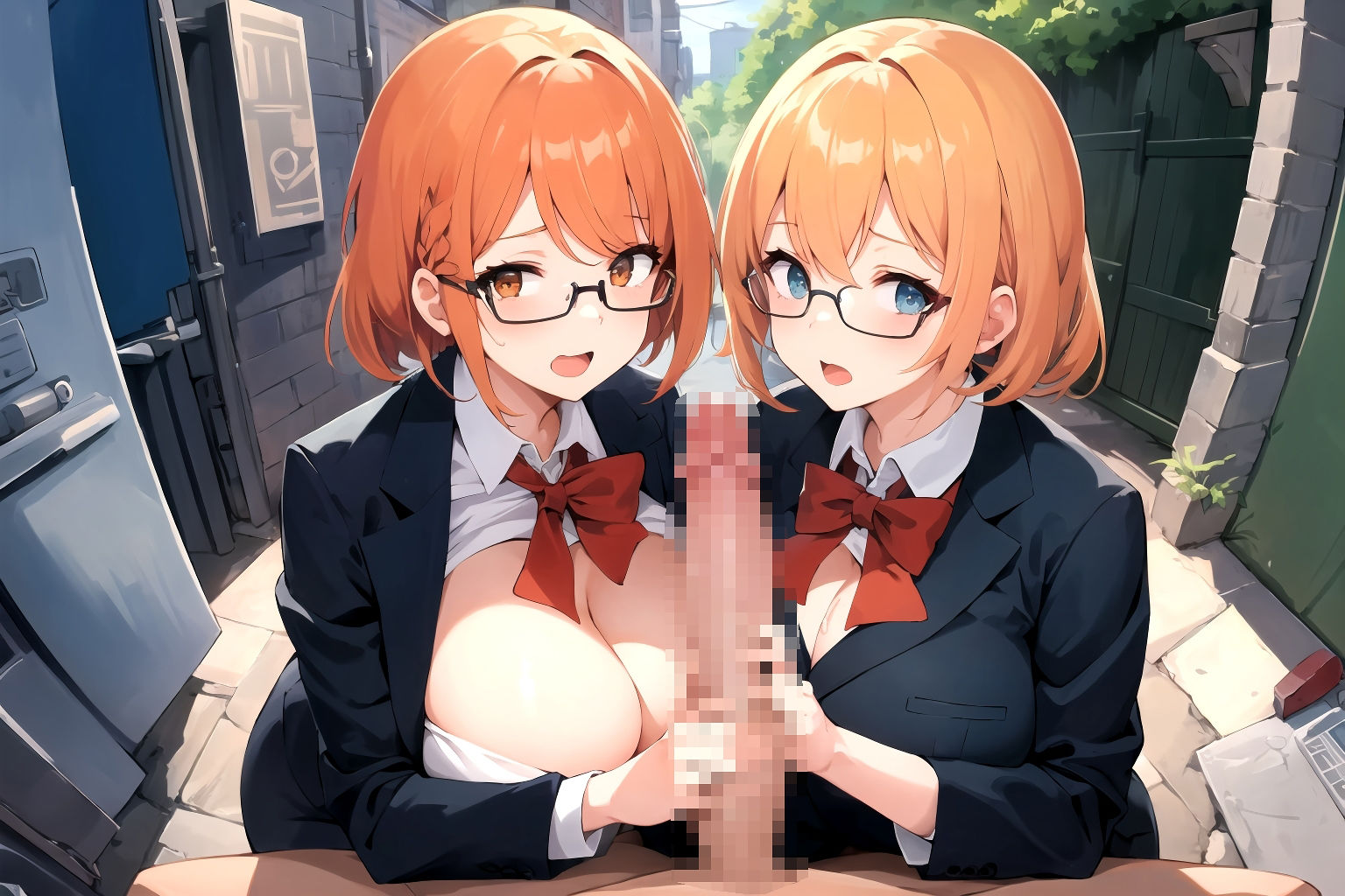 爆乳メガネ美少女パート1 サンプル5ページ目