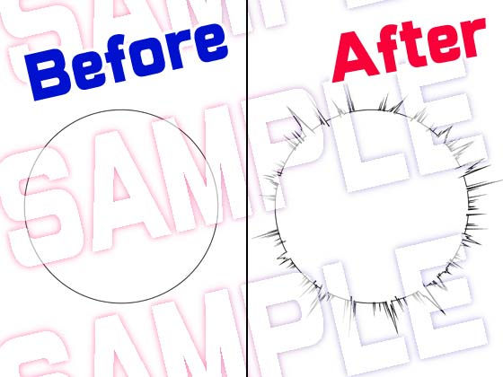 誰でも簡単にエロ漫画が描ける！効果・補助ブラシセット（2） For Hentai manga / Impact Effect Assistance Brush Set 2 サンプル4ページ目