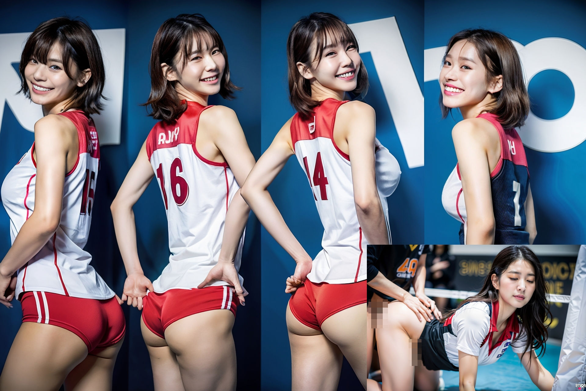 女子バレー食い込み激しいブルマユニ（お仕置きF〇ck55p付）300P！ サンプル6ページ目