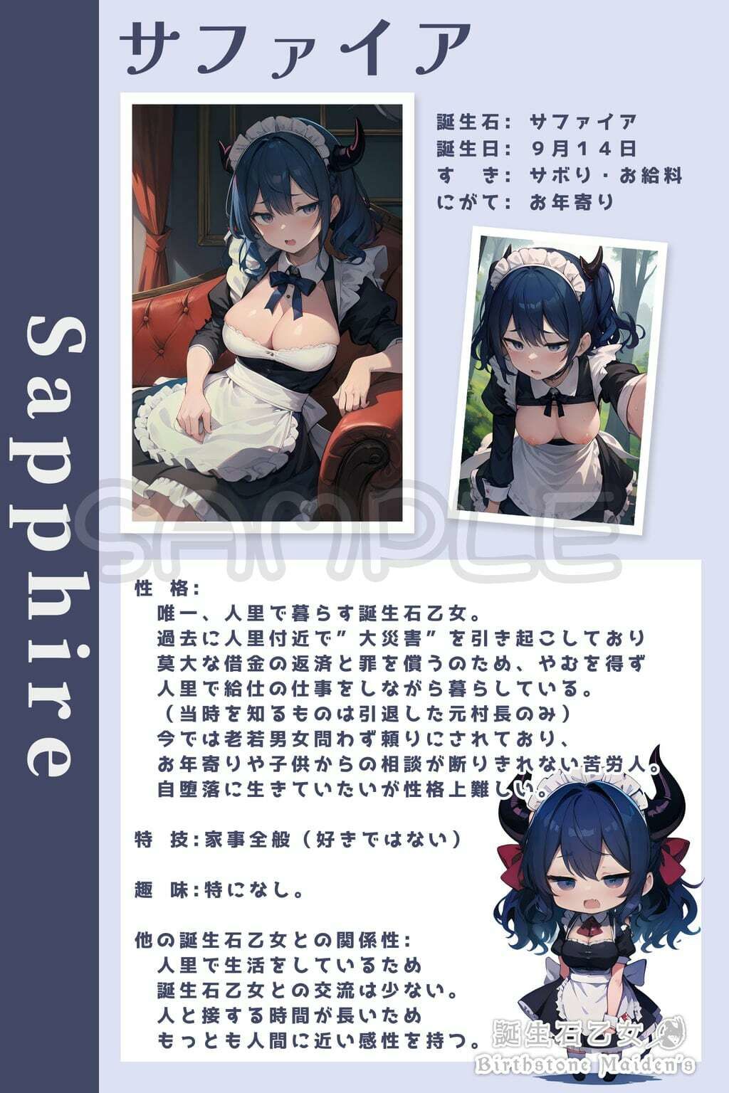 誕生石乙女 「あなたは誰を推す？」 誕生石をモチーフにした12名の個性豊かな乙女たち サンプル7ページ目