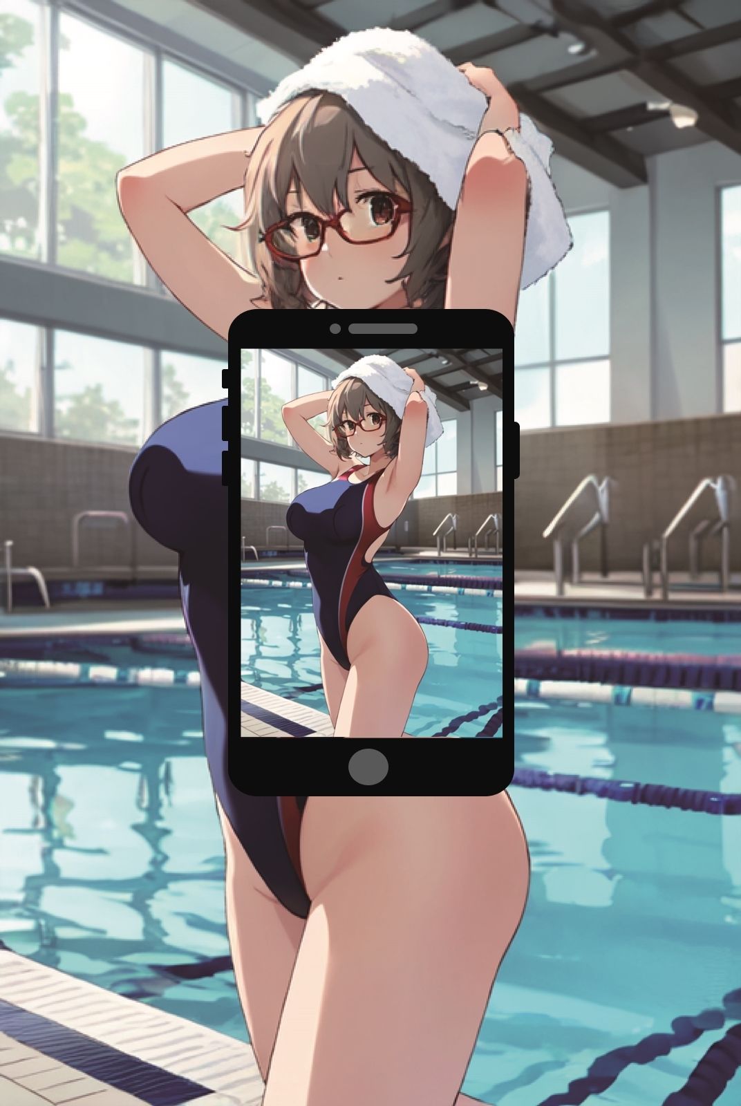 おかしなスマホアプリで「眼鏡っ娘」を【即オチ2コマ】させる話 サンプル4ページ目