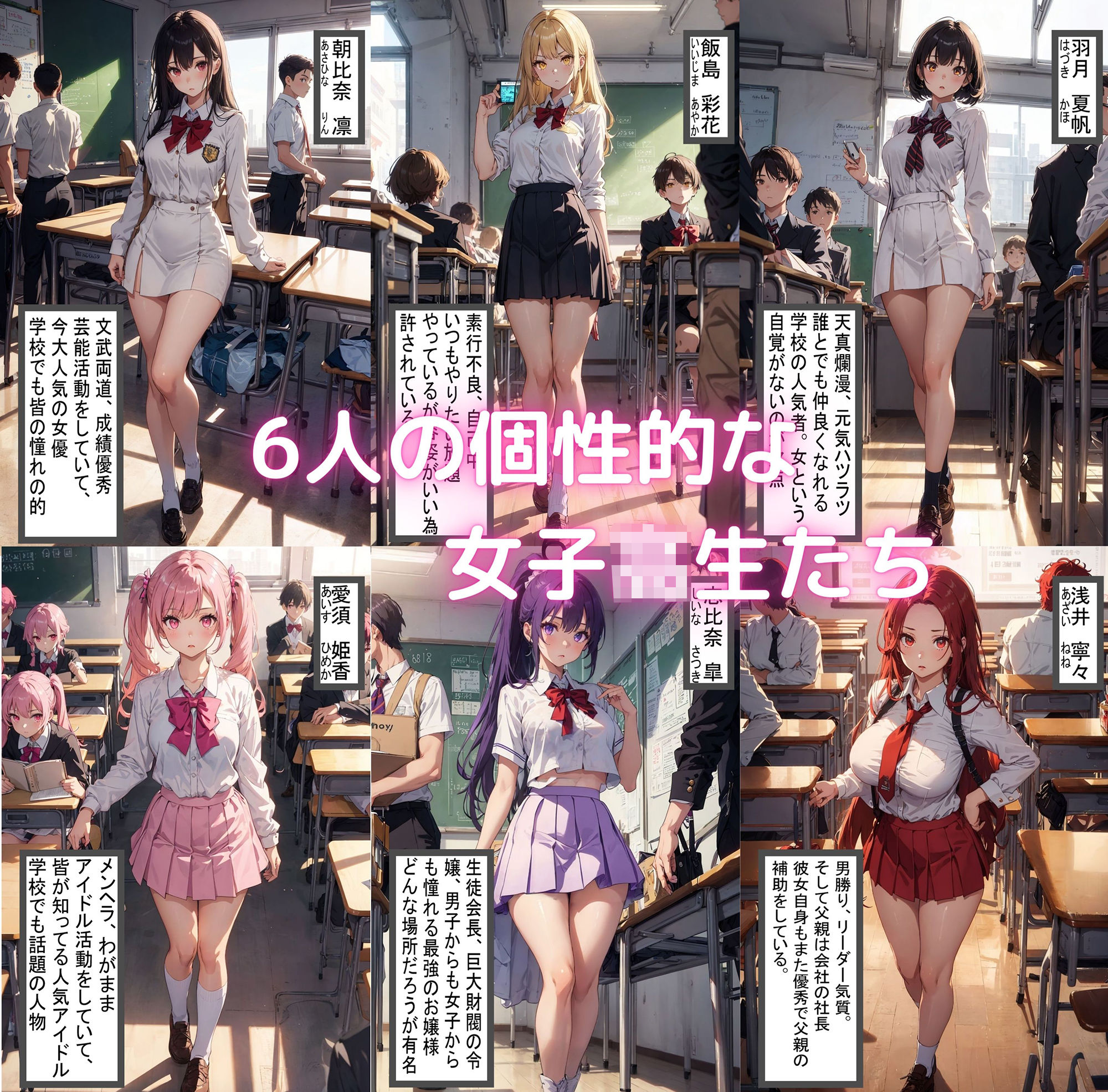 6人の訳アリ女子校生を●す話【セリフ付き】 サンプル1ページ目